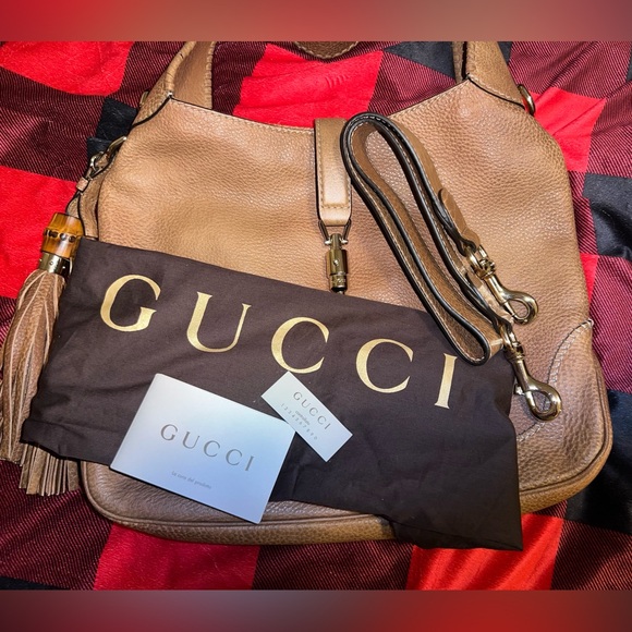 Like new! Gucci leather hobo 2 way Jackie bamboo bag - w/ dust bag - Picture 15 of 15